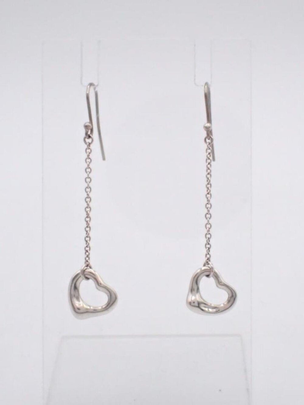 Tiffany & Co. Elsa Peretti Open Heart Dangle Earrings 925